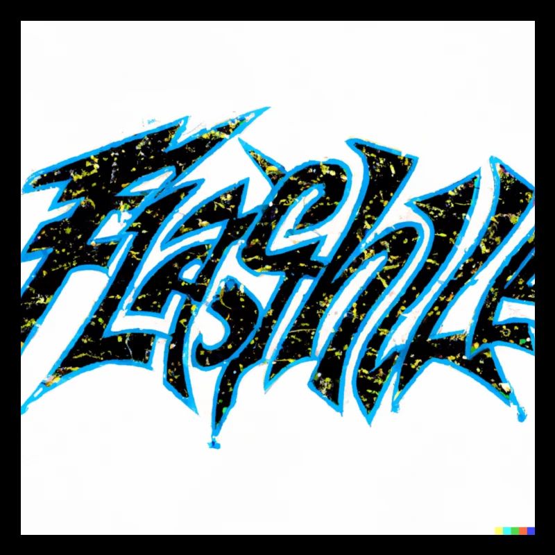 a cool graffiti with a white background