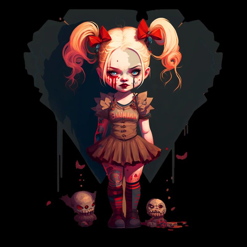 Dämonenmädchen mit Ponys