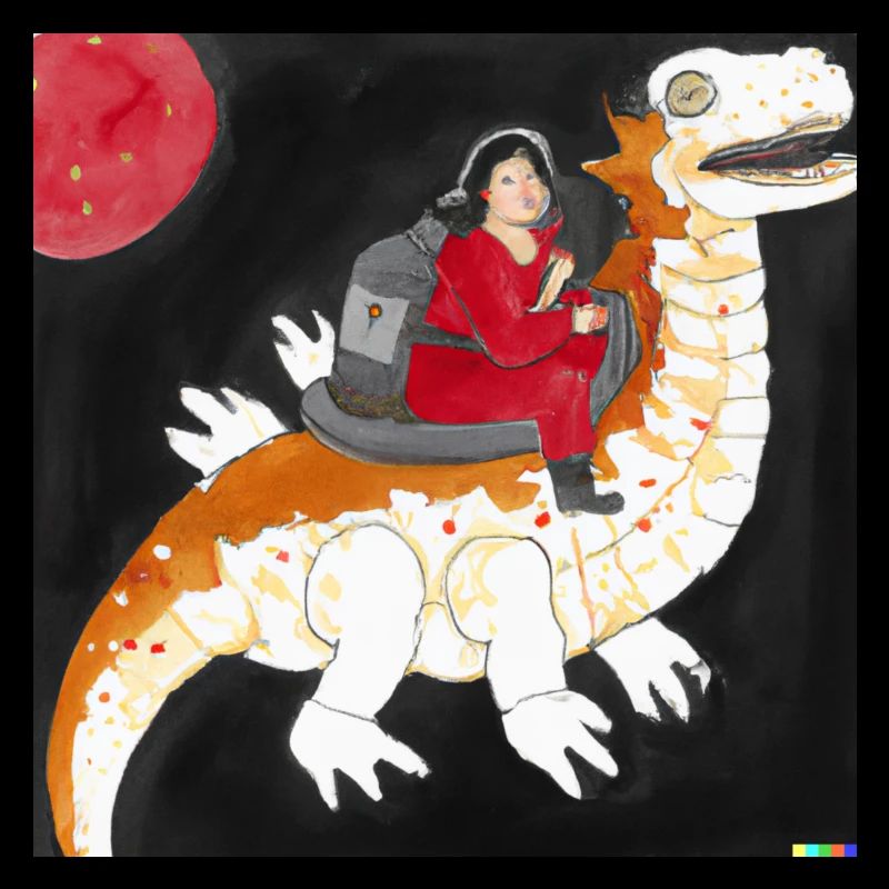 Reitender Astronaut