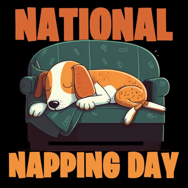 national napping day - dog napping couch
