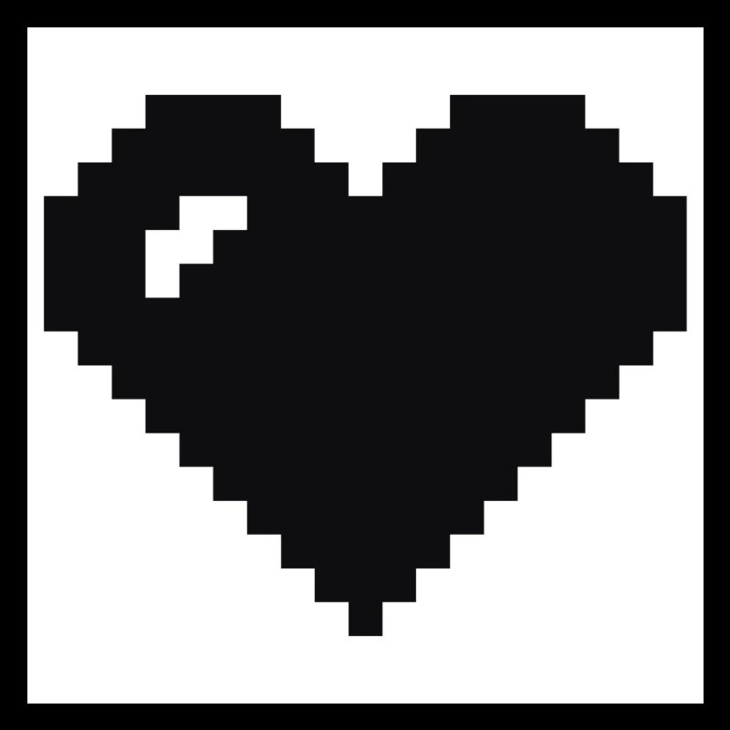 Pixelated heart