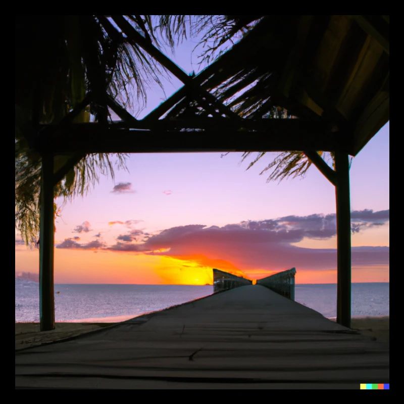 Der Sonnenuntergang im Frame-Modus