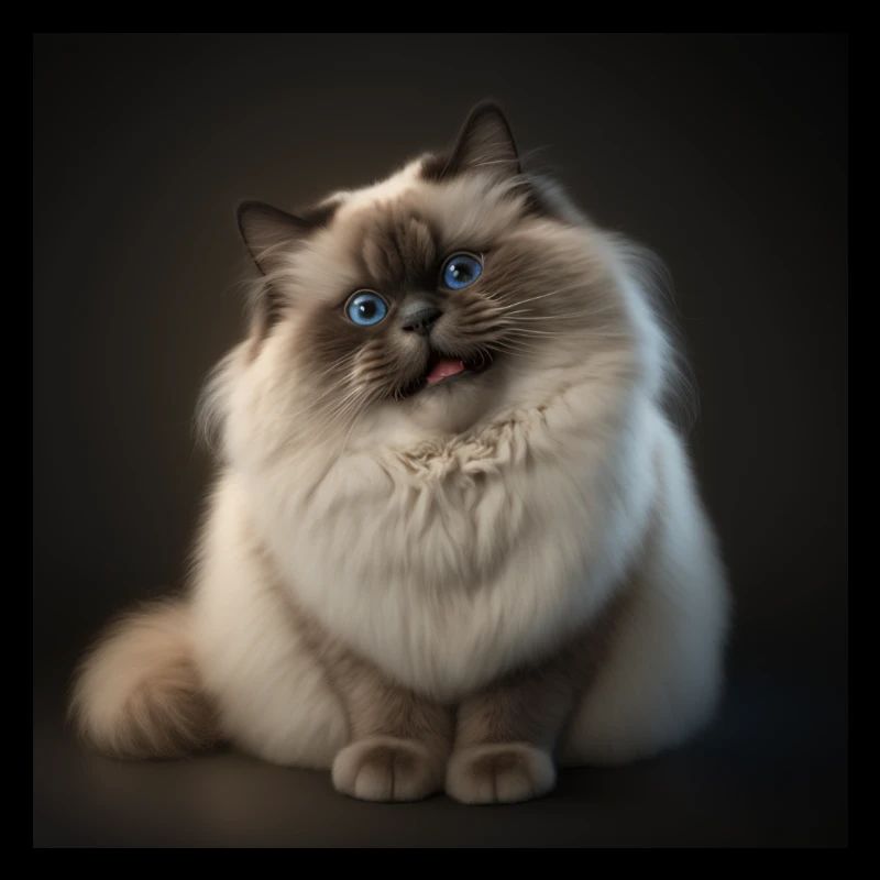Entzückende Ragdoll Himalaya Ein schnurrender Begleiter