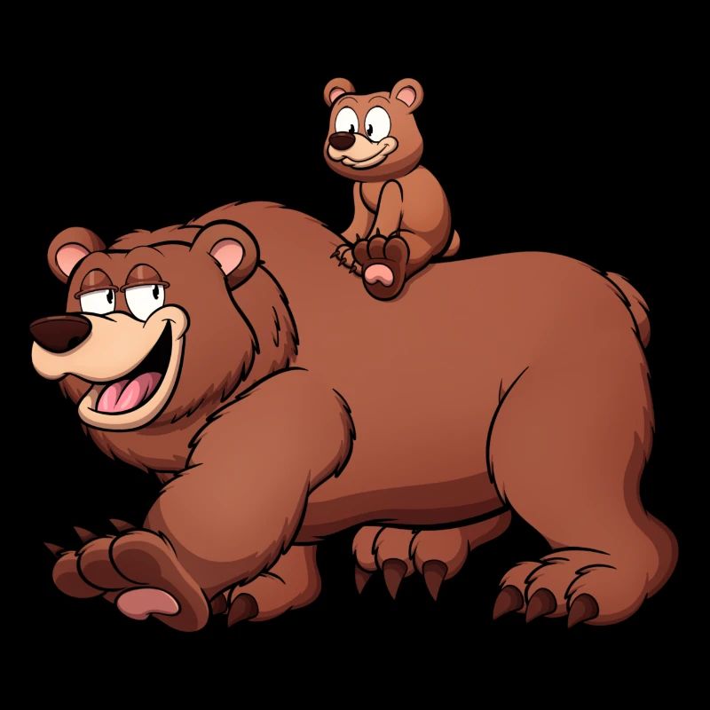 Vater Bär mit Baby Bär