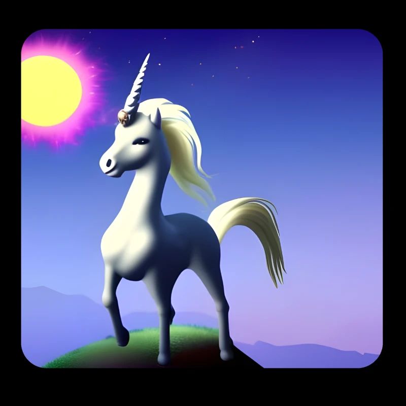 Licorne douce ensoleillée
