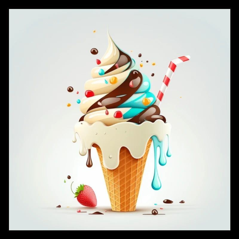 Cornet de glace cartoon