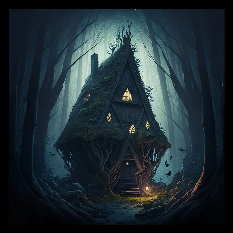 Cabane dans la forêt