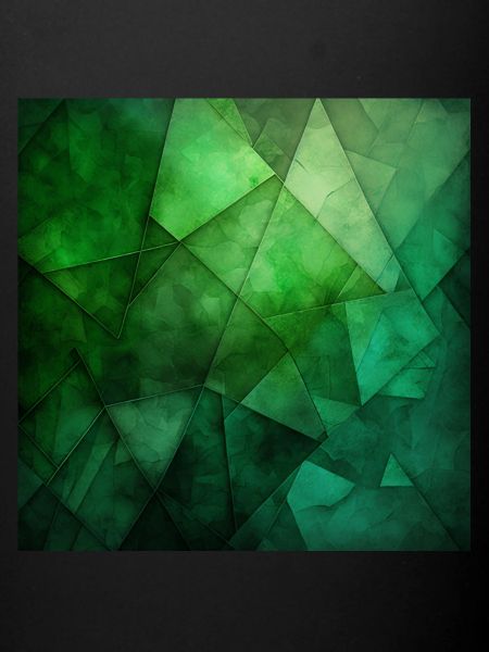 art abstrait vert émeraude