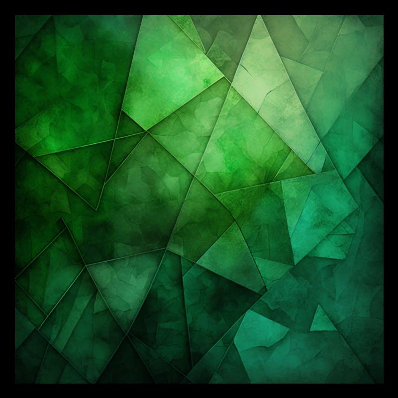 art abstrait vert émeraude
