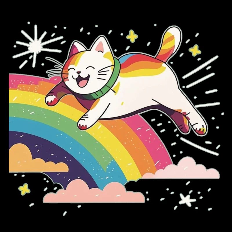 Fluffy Comic Cat