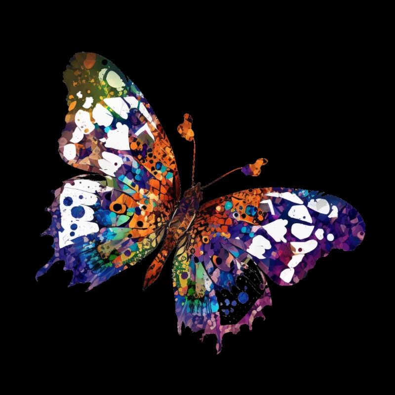 Le papillon rencontre une variété de couleurs