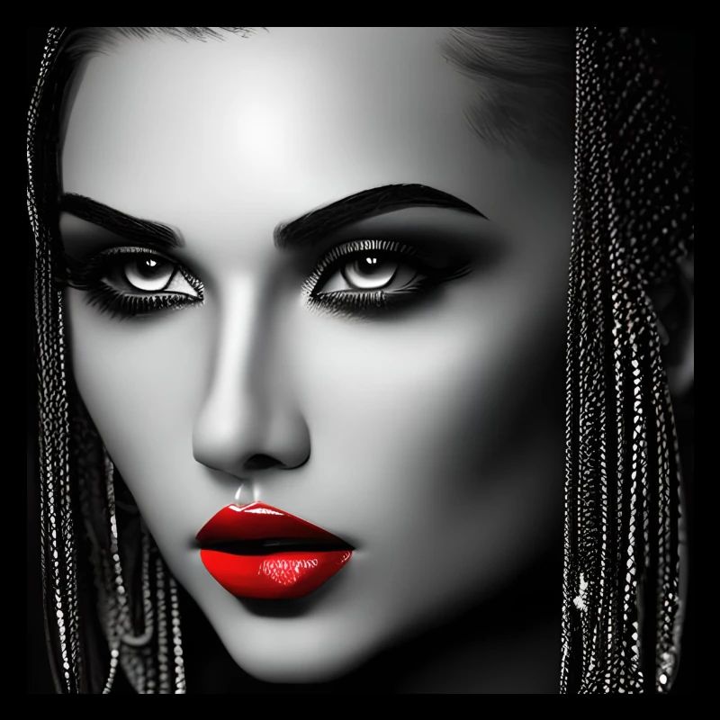 Girl with Red Lips