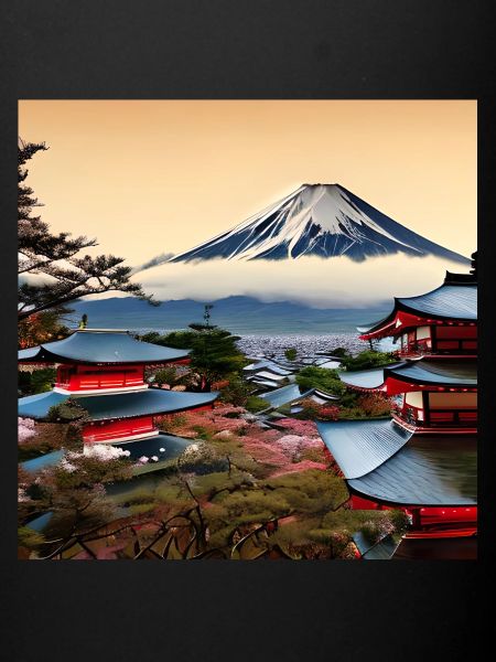 Mount Fuji in digitale kunst