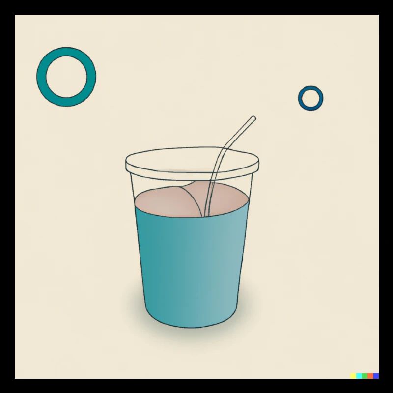 Design épuré d’un dessin numérique minimaliste de boisson