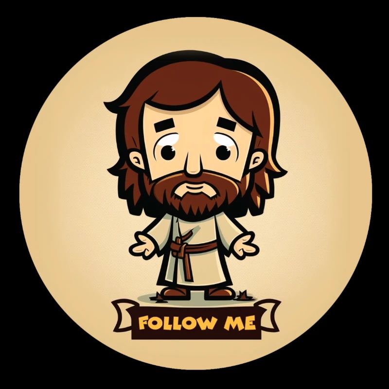 Jésus mignon dessin animé