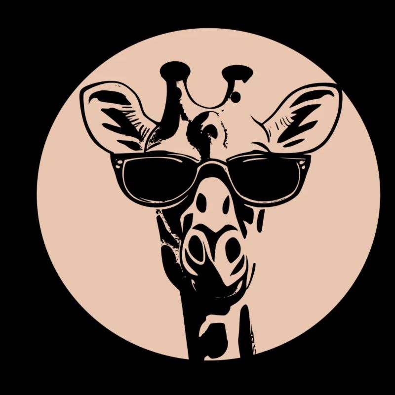 Giraffe with glasses