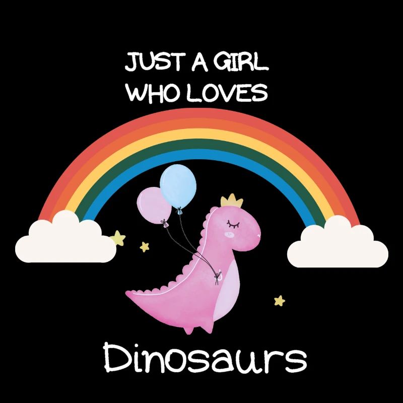 Nur ein Mädchen, das Dinosaurier liebt Geschenk Regenbogen
