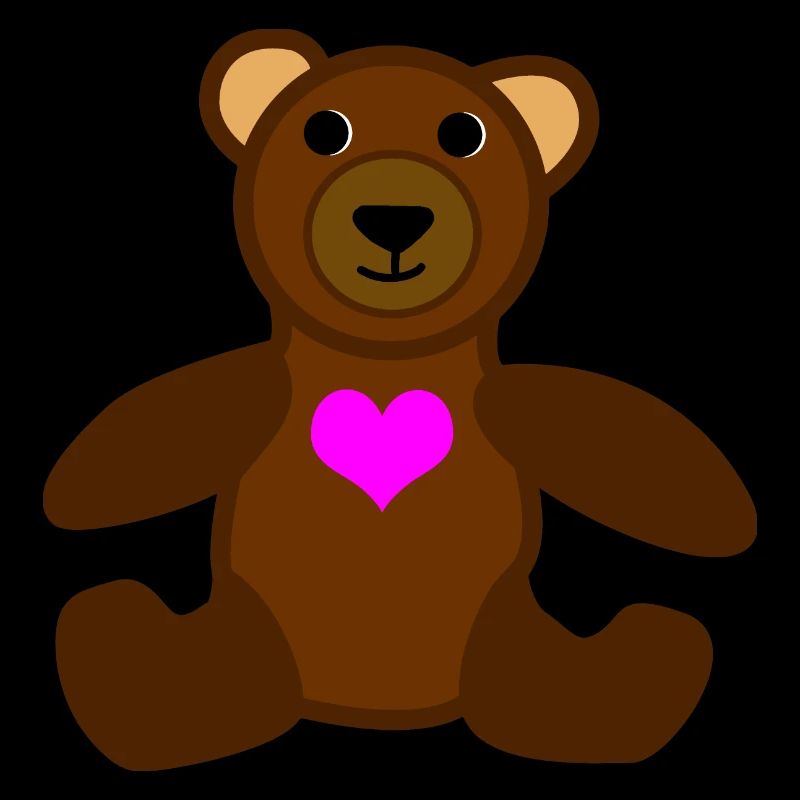 Bär mit rosa Herz