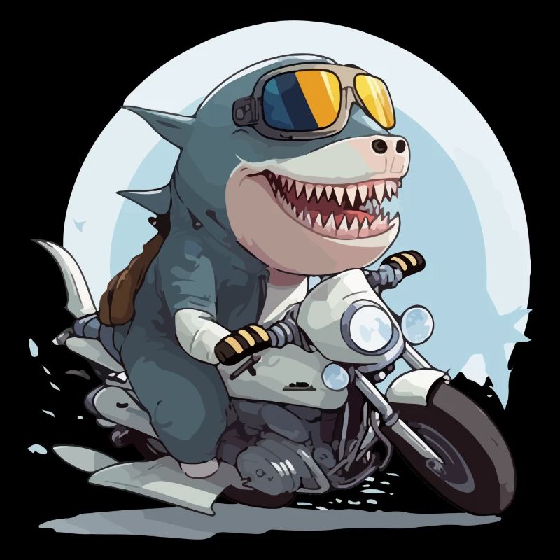 Roro le requin motard