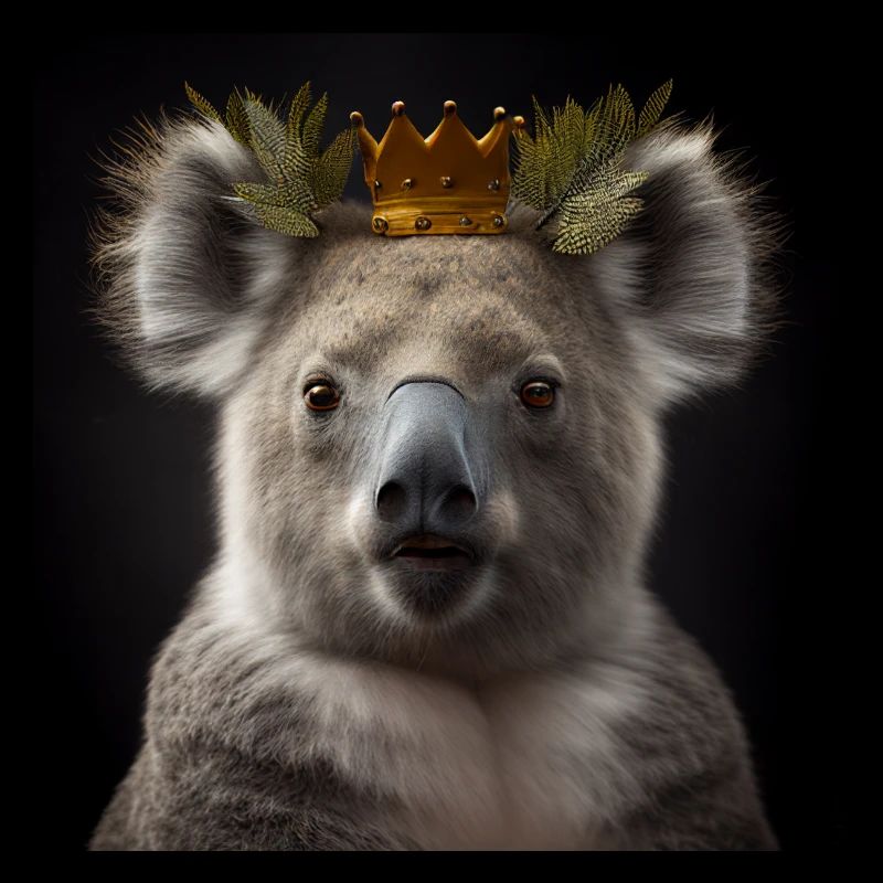 KOALA avec KRONE, KING, art moderne, design