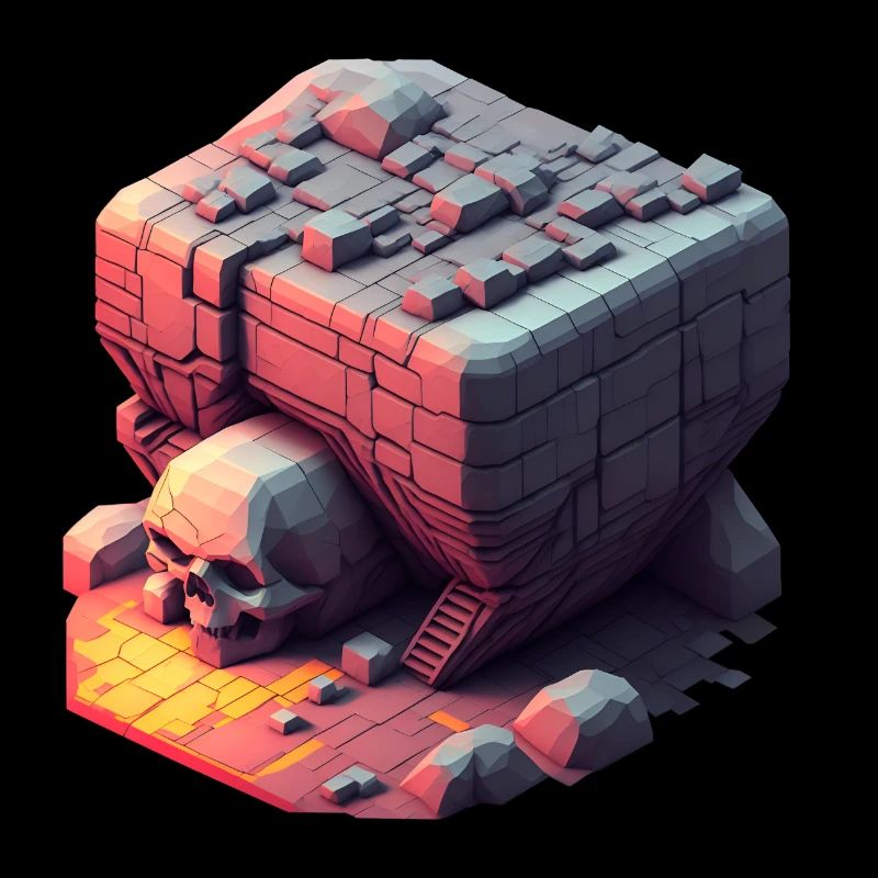 Skull Mountain Isometric