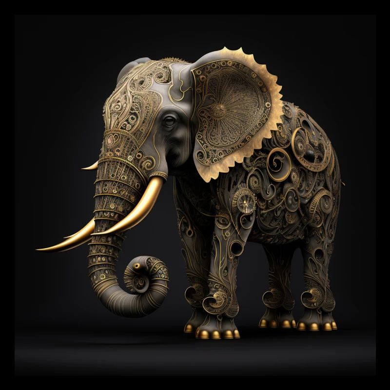 Eléphant mécanique, or, art à couper le souffle