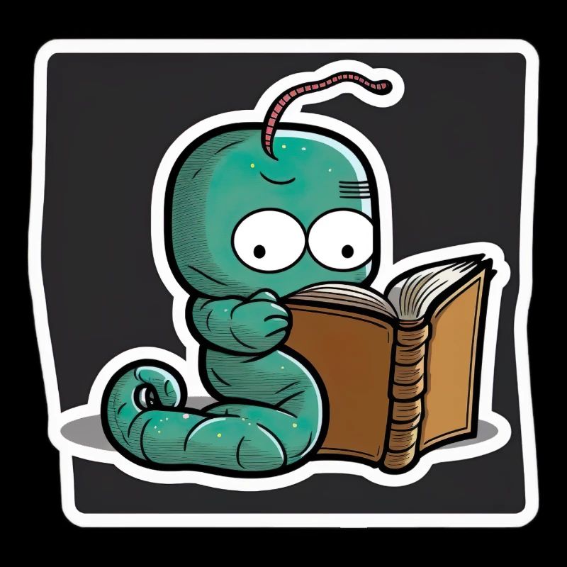 Bookworm, Bookworm, Bookworm, Sticker