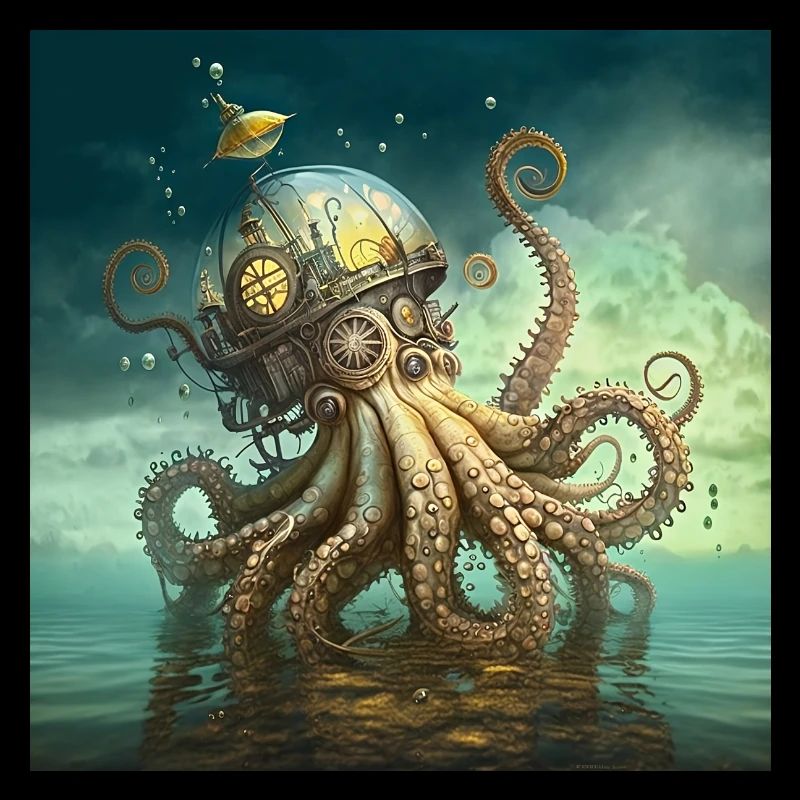 FOX0610 steampunk octopus