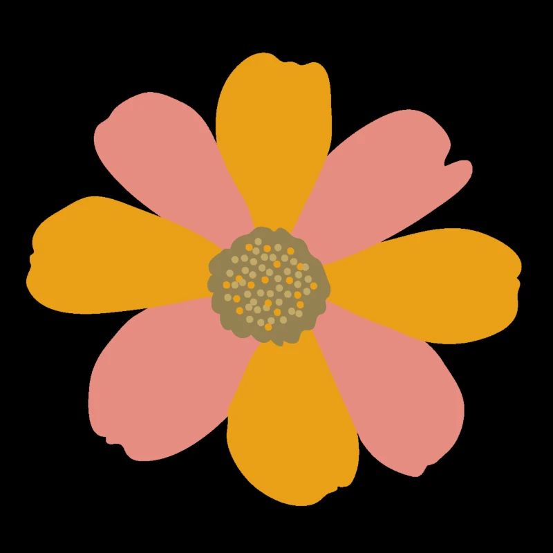 Fleur rose orangé