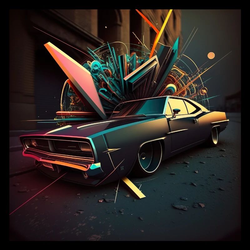 Charger Neon Art
