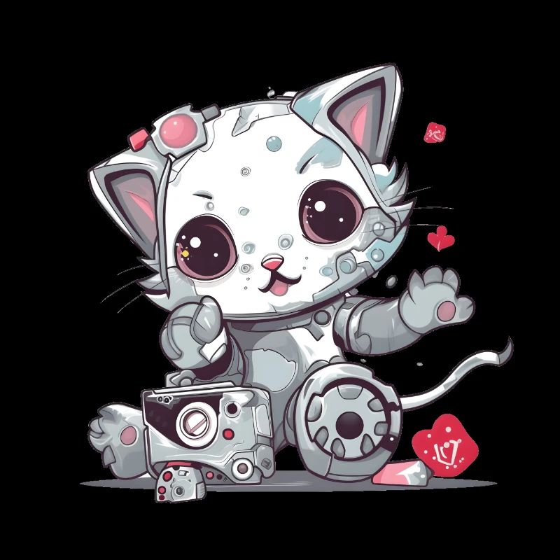 Robocat with eyes to fall in love with