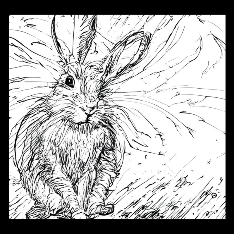 Lièvre dessiné