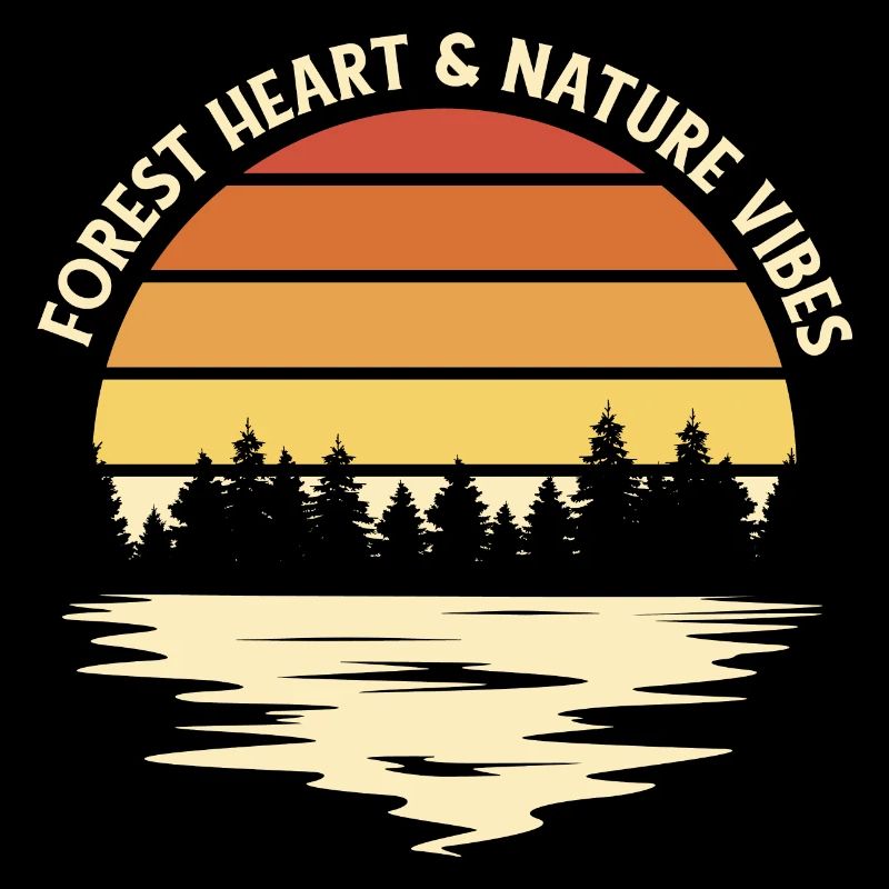 Forêt rétro coucher de soleil