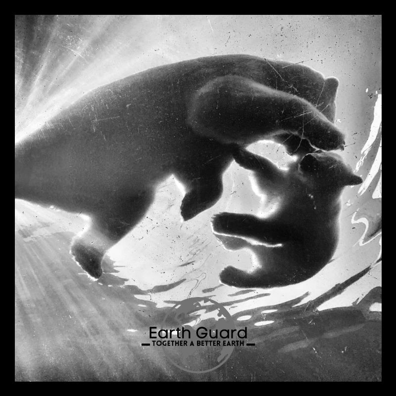 Eisbär schwarz weiß