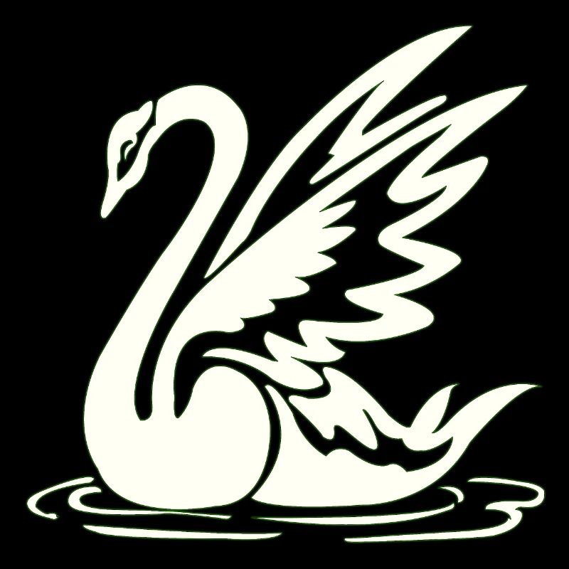Élément de tatouage vectoriel tatouage cygne d’art corporel
