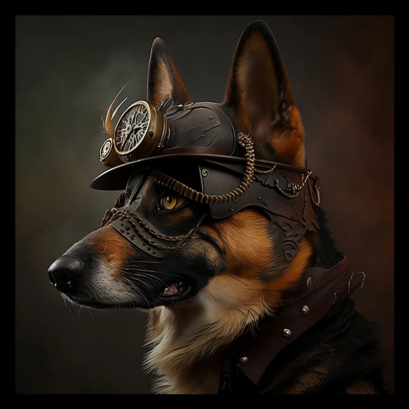 German Shepherd Steampunk
