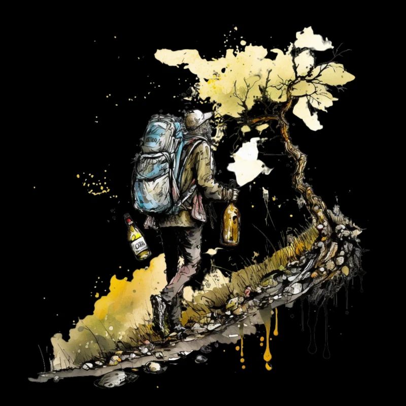 Bierwanderung in den Bergen