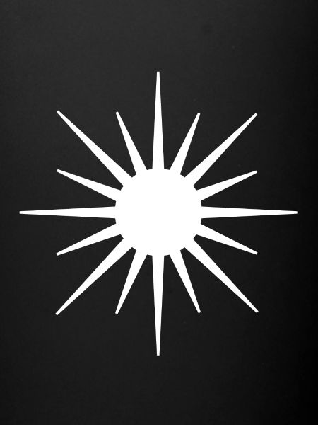 White sun symbol