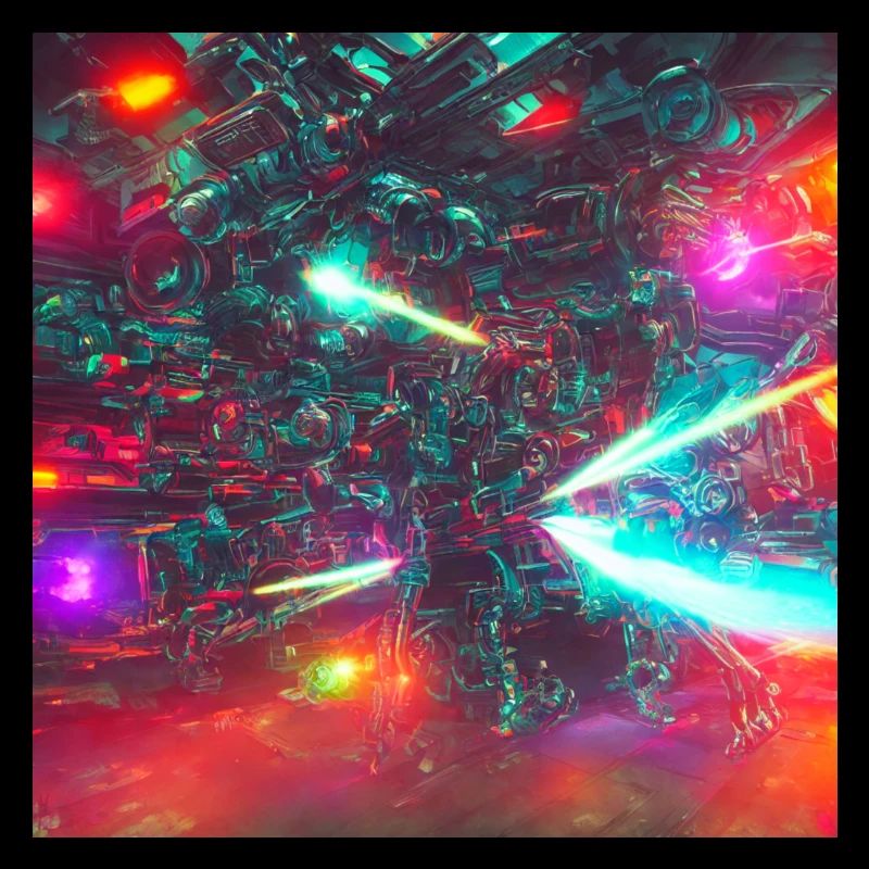 Vaisseau spatial néon