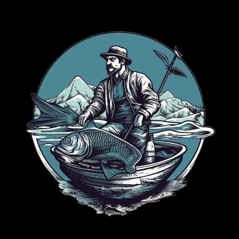 Pêcheur sur la mer