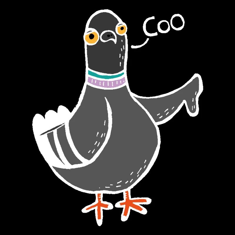 Coo / Boo Pigeon (Blanc)