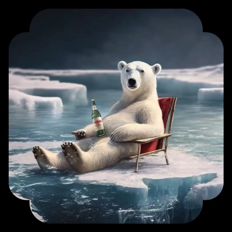 Bear relax on the Ice Floe