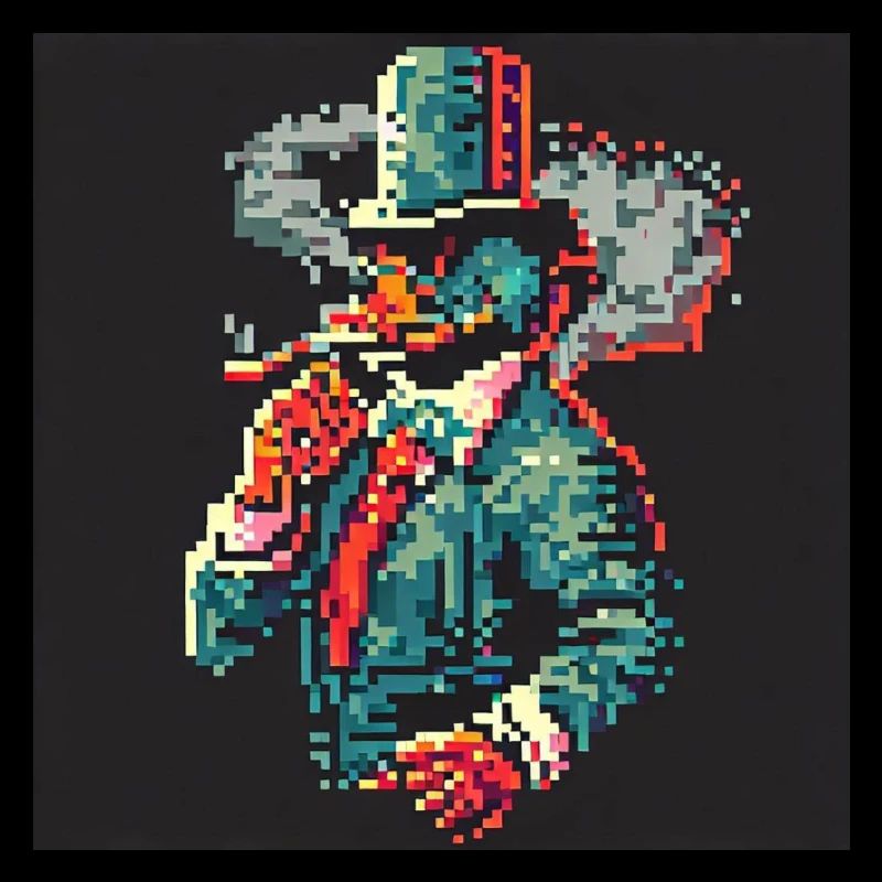 Rauchende Ente [Pixelkunst]