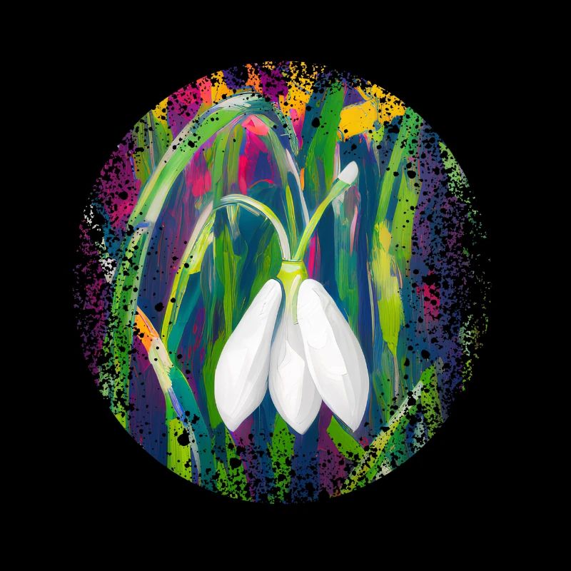 Perce-neige peinture à l’huile