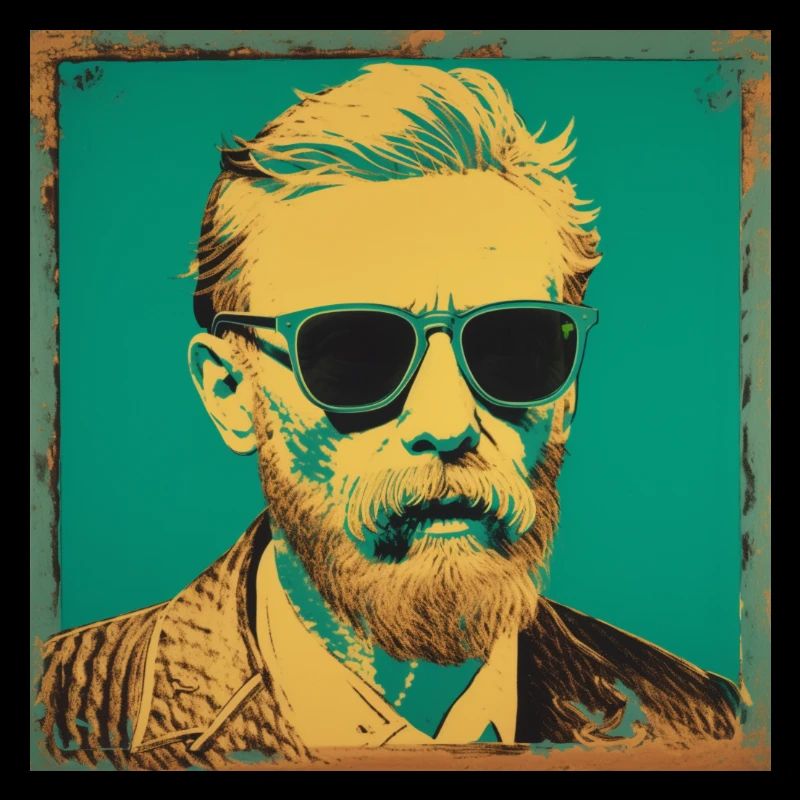 Aventure d’inspiration vintage Tee van gogh portrait