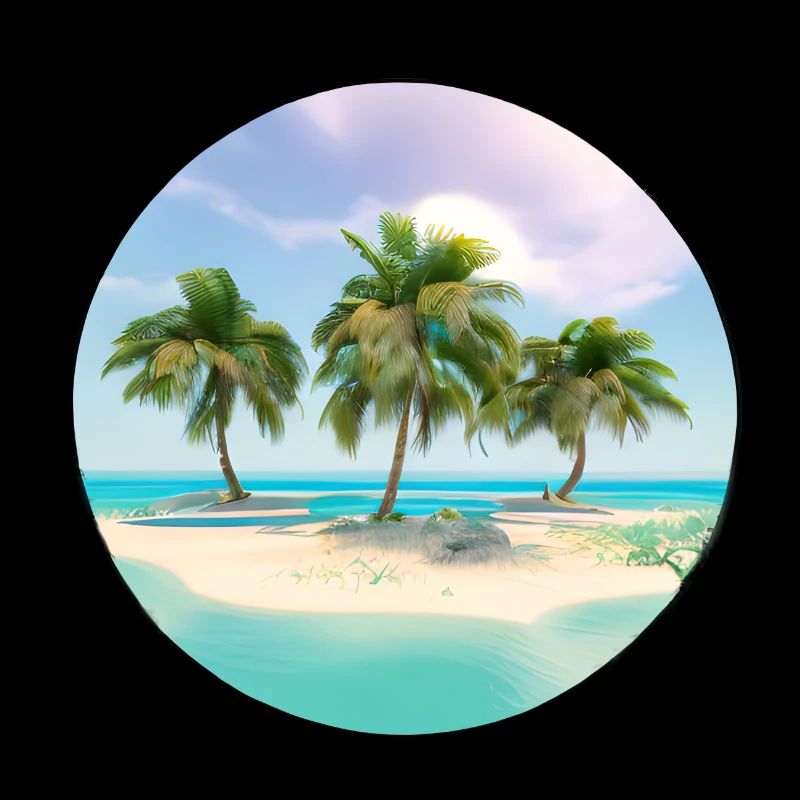 Vacances d’été plage soleil palmiers île palmier