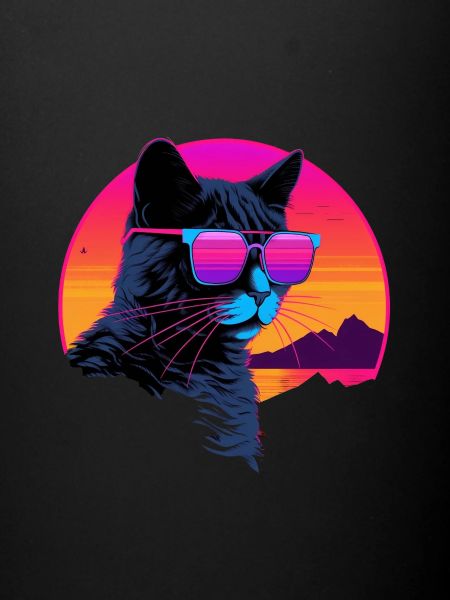 Cat Synthwave