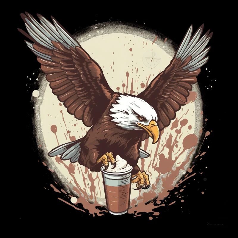 Adler mit Milkshake