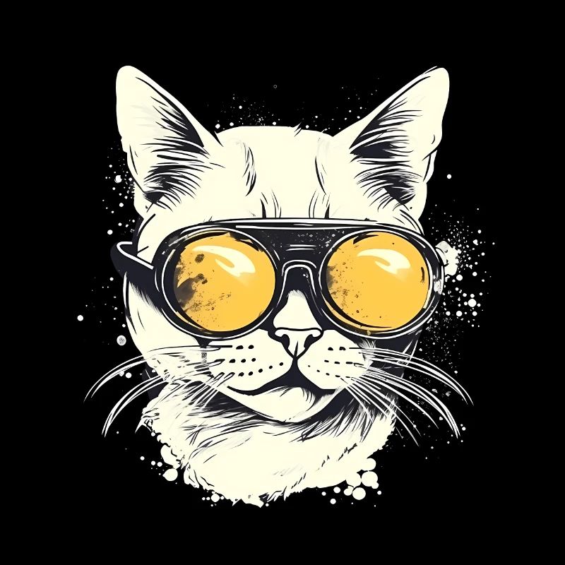 Chat cool avec des lunettes de soleil