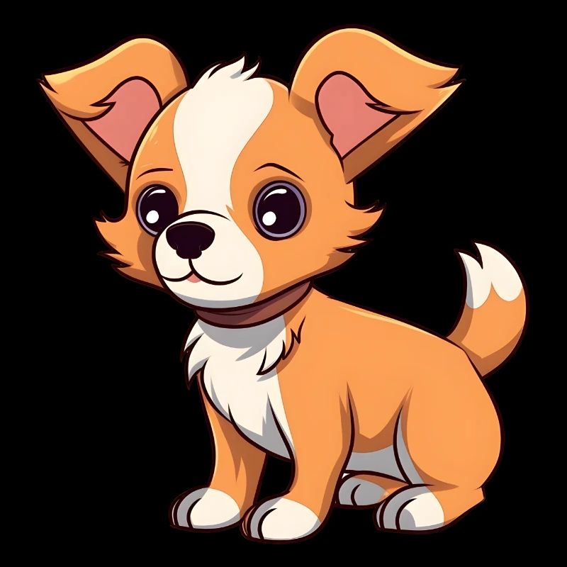 Chiot mignon avec de grands yeux